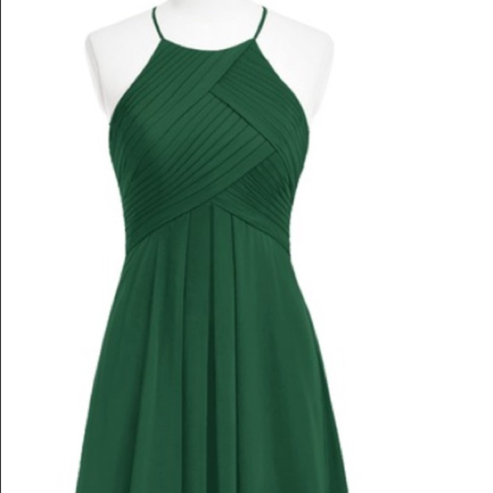 Azazie “Ginger” dress in Dark Green size 6